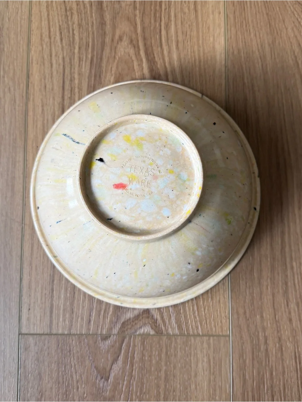 Vintage Texas Ware MCM 118 Confetti Splatter Malamine Mixing Bowl 10